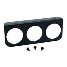 GAUGE MOUNTING PANEL, TRIPLE, 2-1/16", BLACK, ALUMINUM