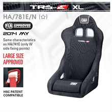 OMP TRS XL RACE stålrörsstol för dig som är lite större godkänd enlig FIA 8855-1999
